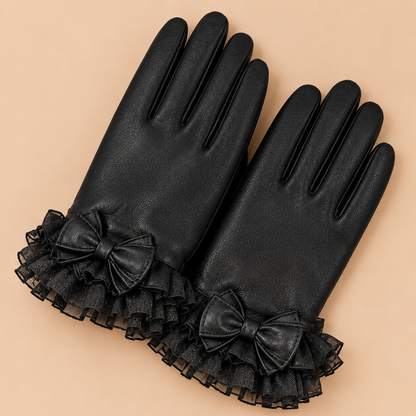 Serenya | Lederhandschuhe Damen mit eleganten Schleifendetails