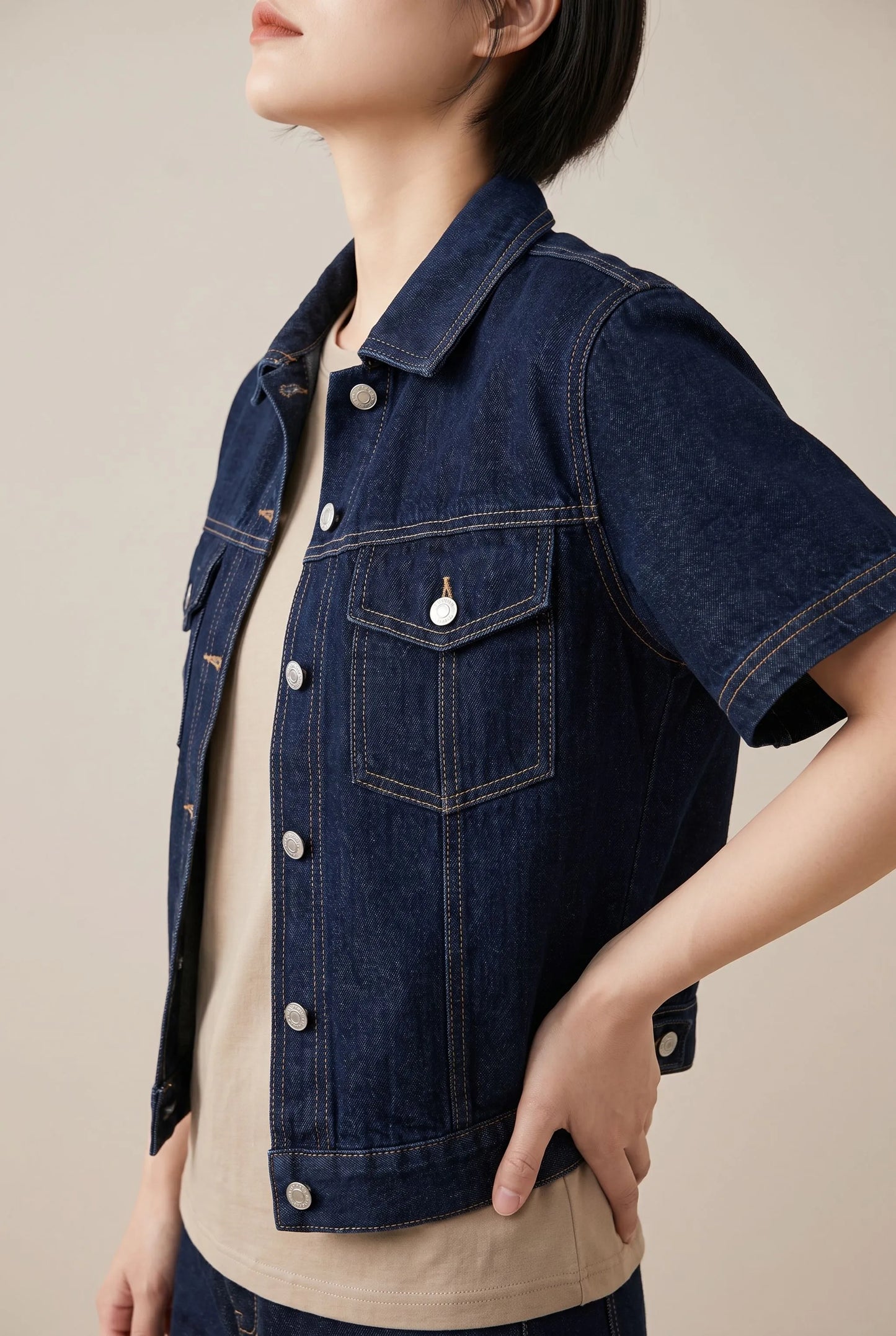 Shortis | Kurzärmelige Sommerjacke Mit Knopfleiste