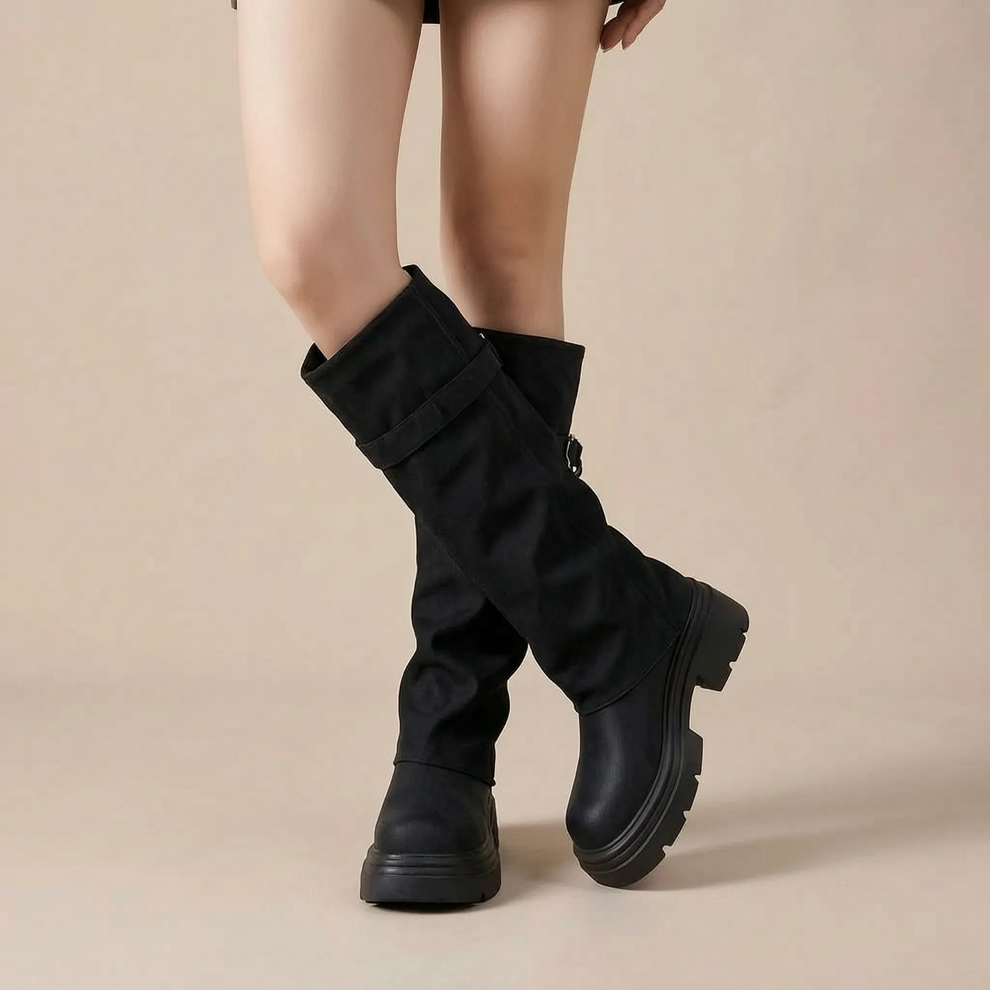 SlouchStep | Klobige Damenstiefel Im Slouch-Design