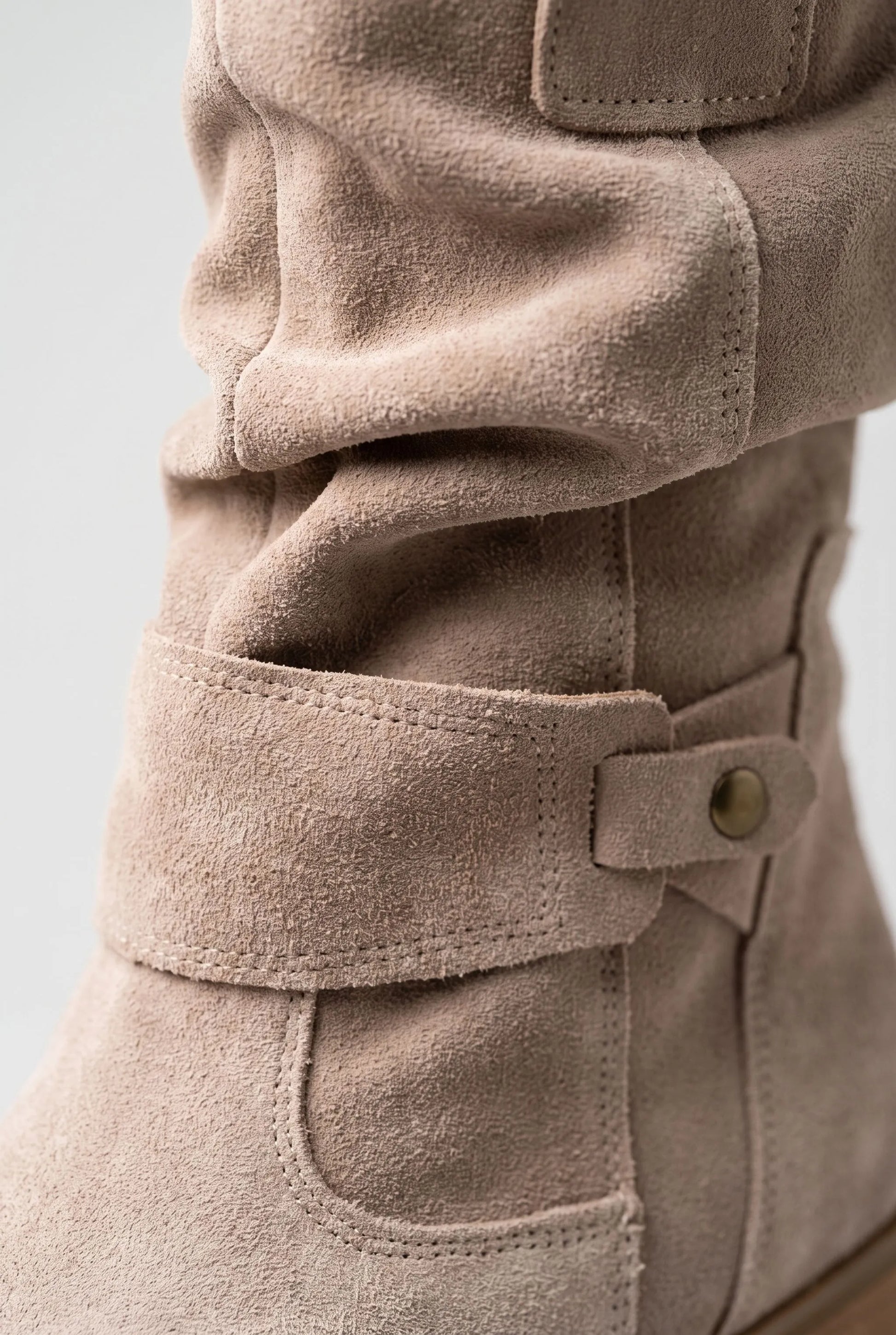 Sloucho | Flache Damenstiefel Mit Gerafftem Schaft