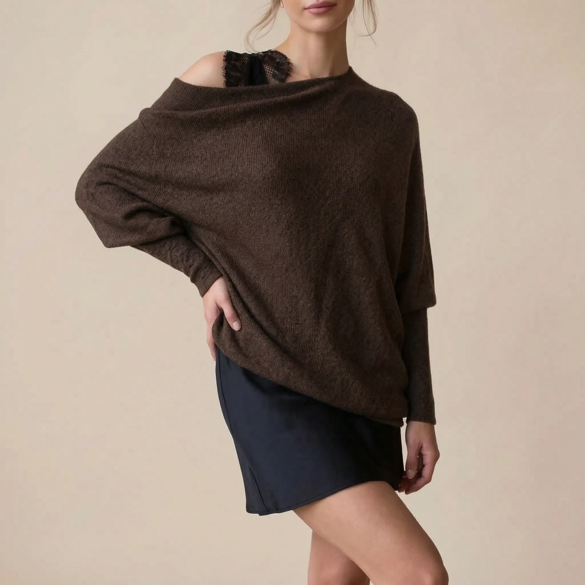 Slouchy | Lockere Schulterfreie Tunika