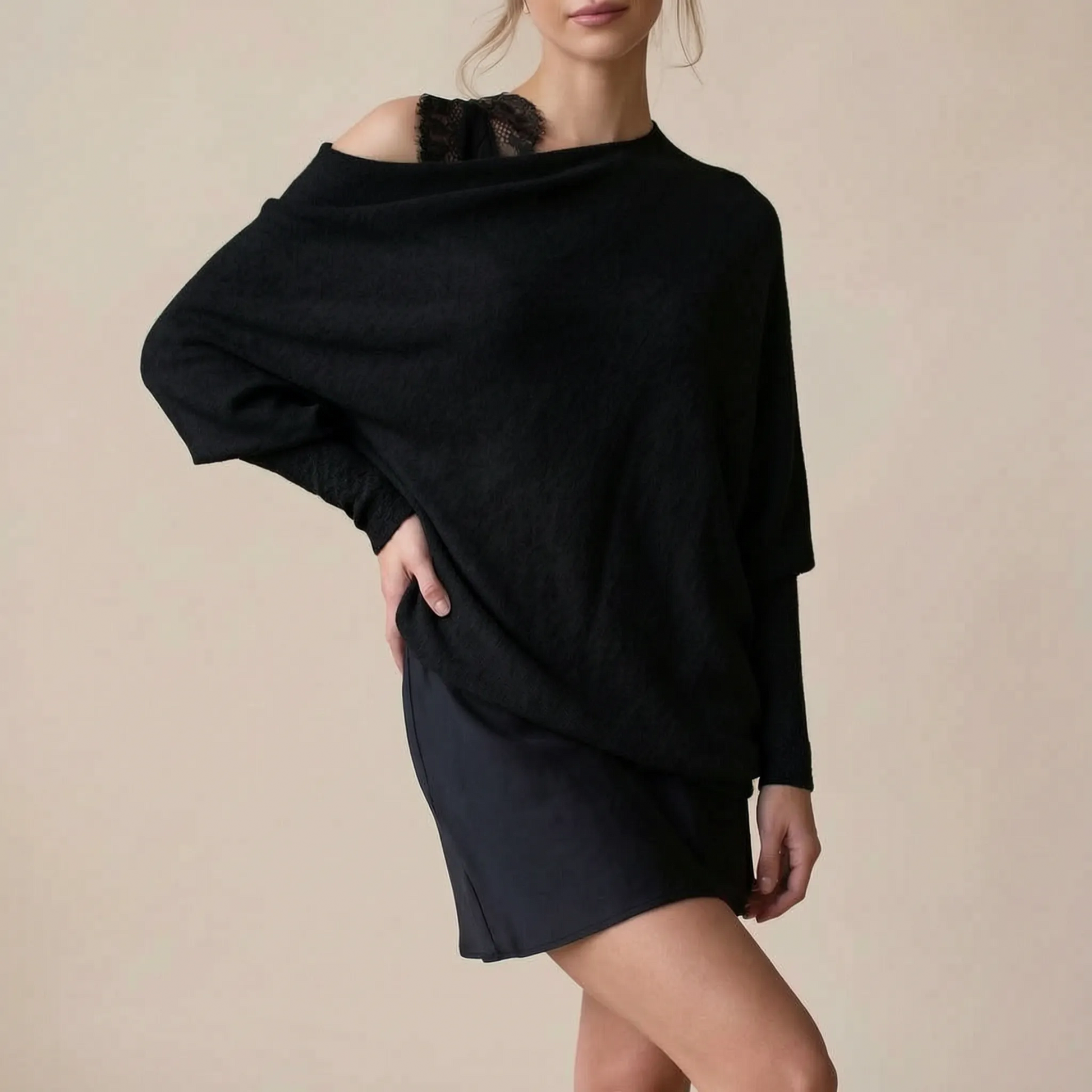 Slouchy | Lockere Schulterfreie Tunika