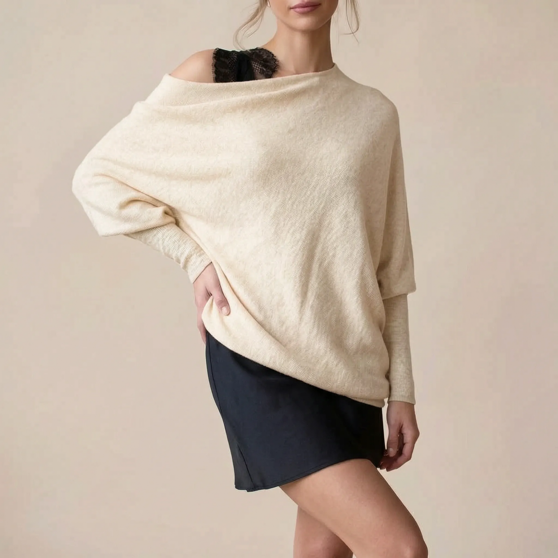 Slouchy | Lockere Schulterfreie Tunika