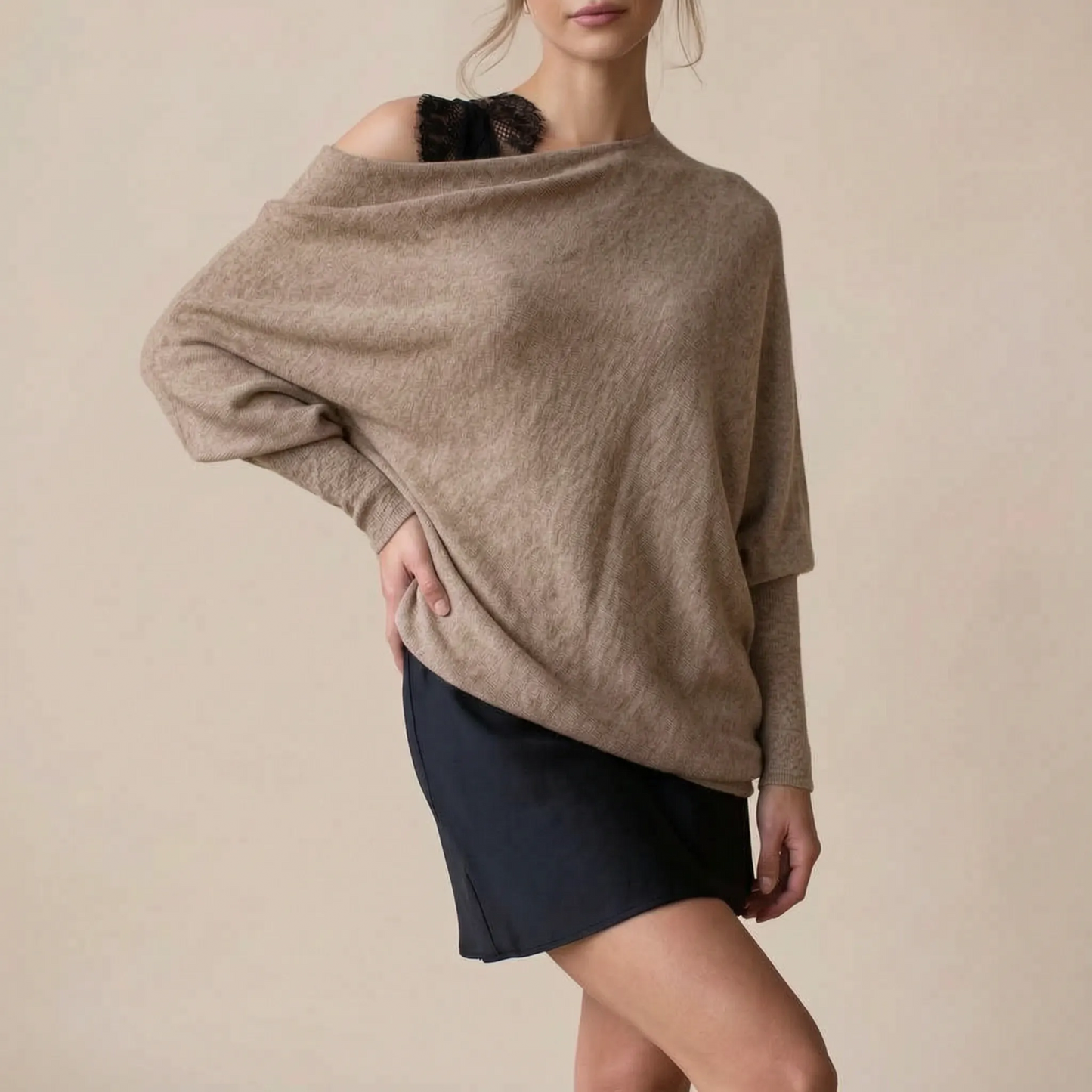 Slouchy | Lockere Schulterfreie Tunika