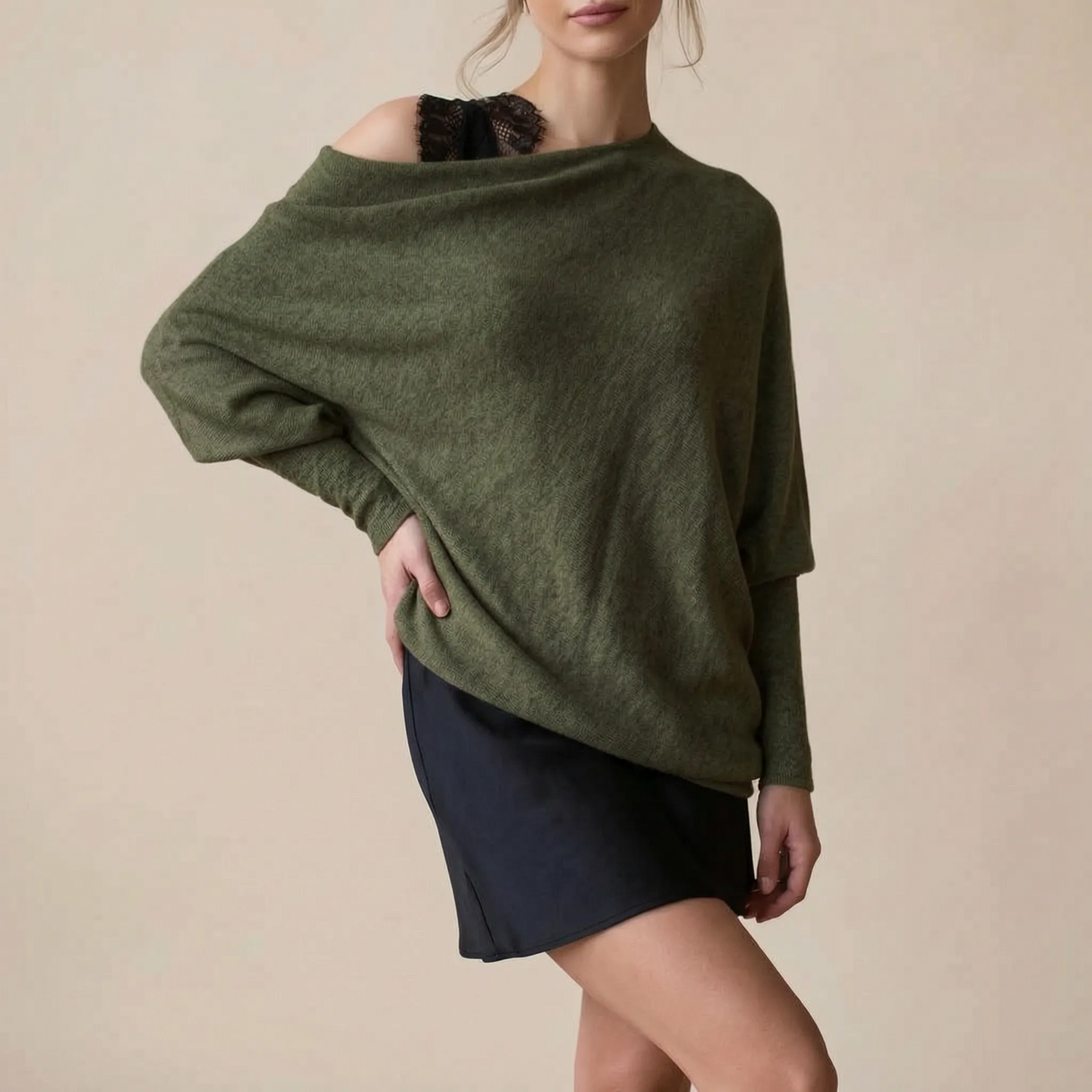 Slouchy | Lockere Schulterfreie Tunika