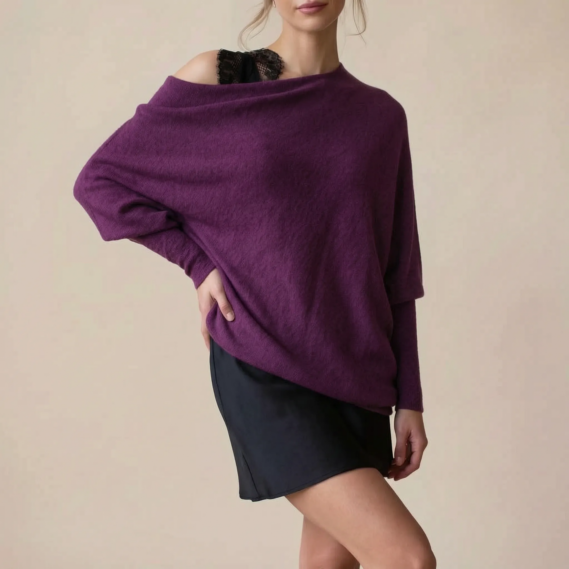 Slouchy | Lockere Schulterfreie Tunika