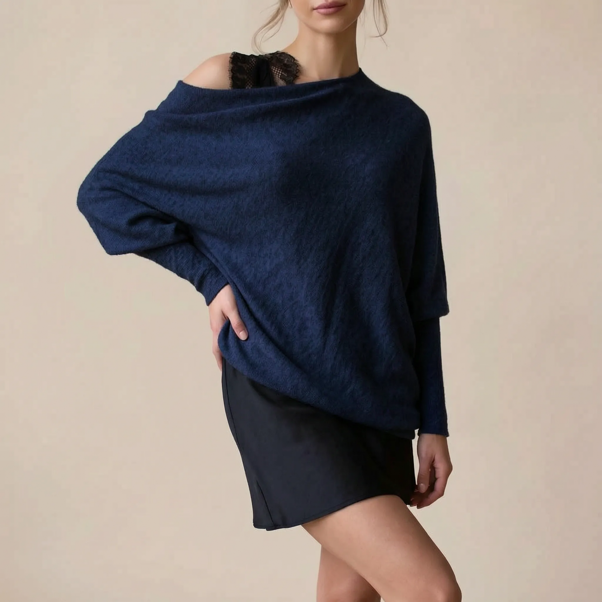 Slouchy | Lockere Schulterfreie Tunika