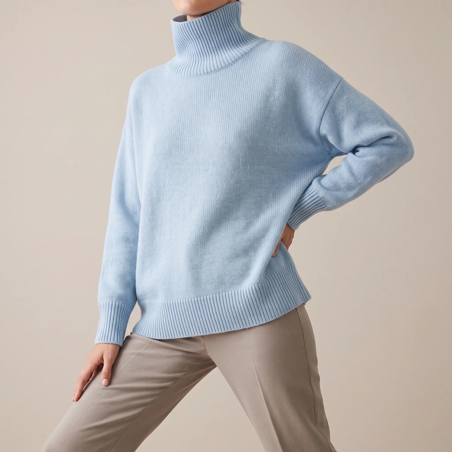 SnugStyle | Weiter Damen Rollkragenpullover