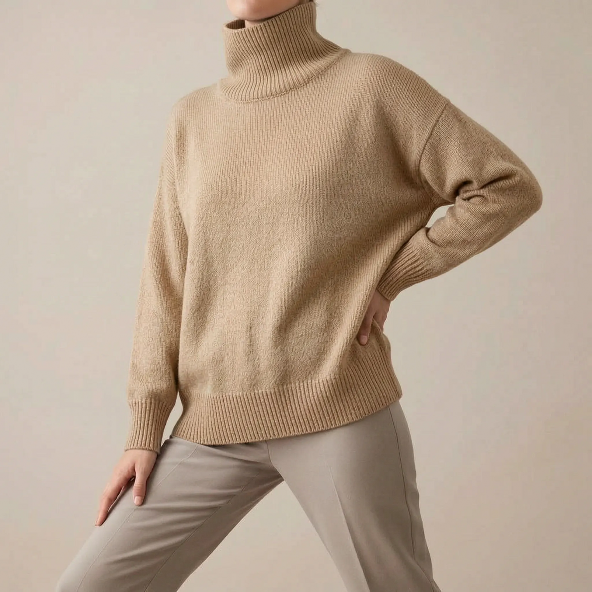 SnugStyle | Weiter Damen Rollkragenpullover