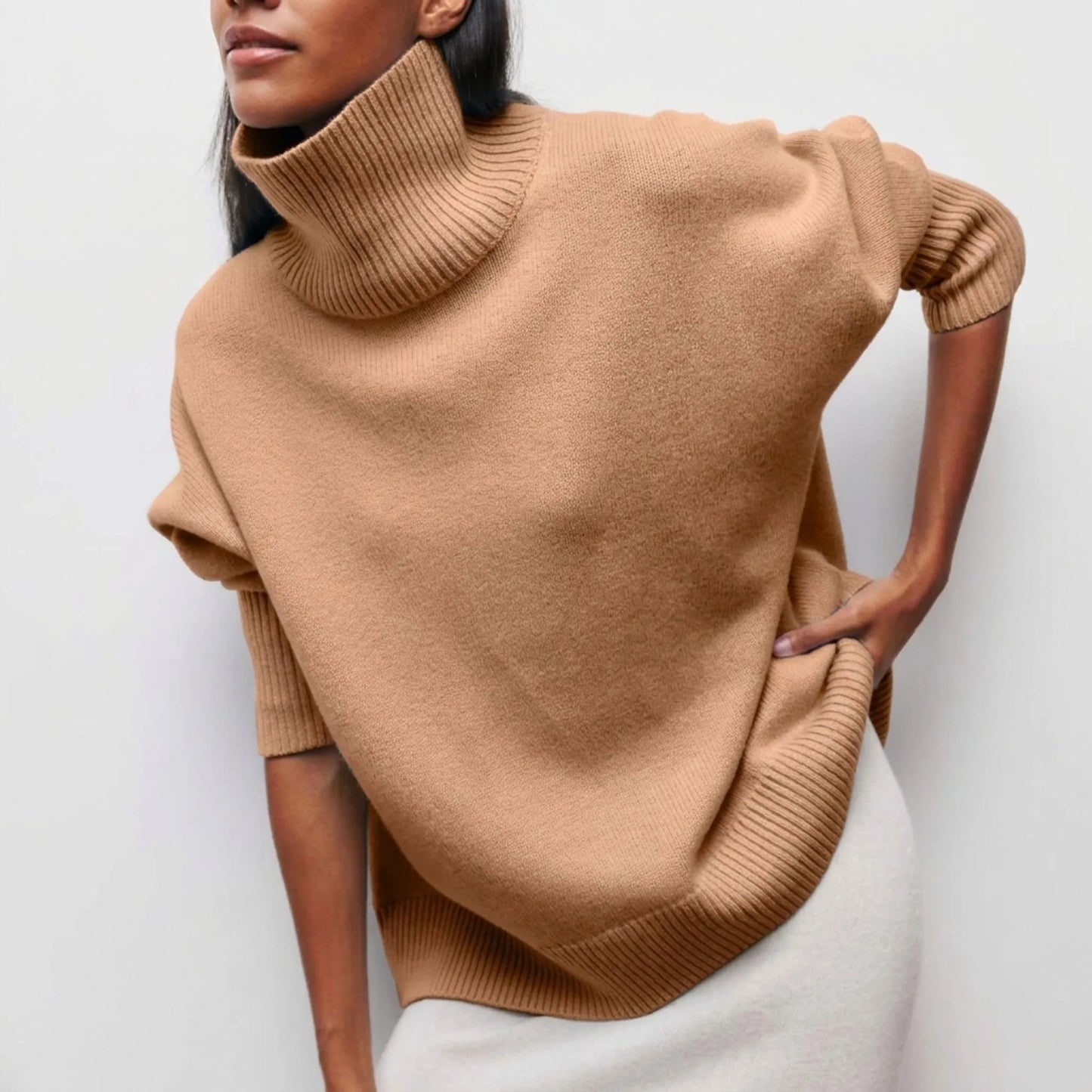 SnugStyle | Weiter Damen Rollkragenpullover