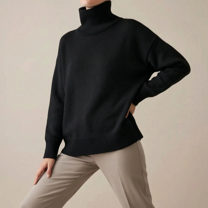 SnugStyle | Weiter Damen Rollkragenpullover