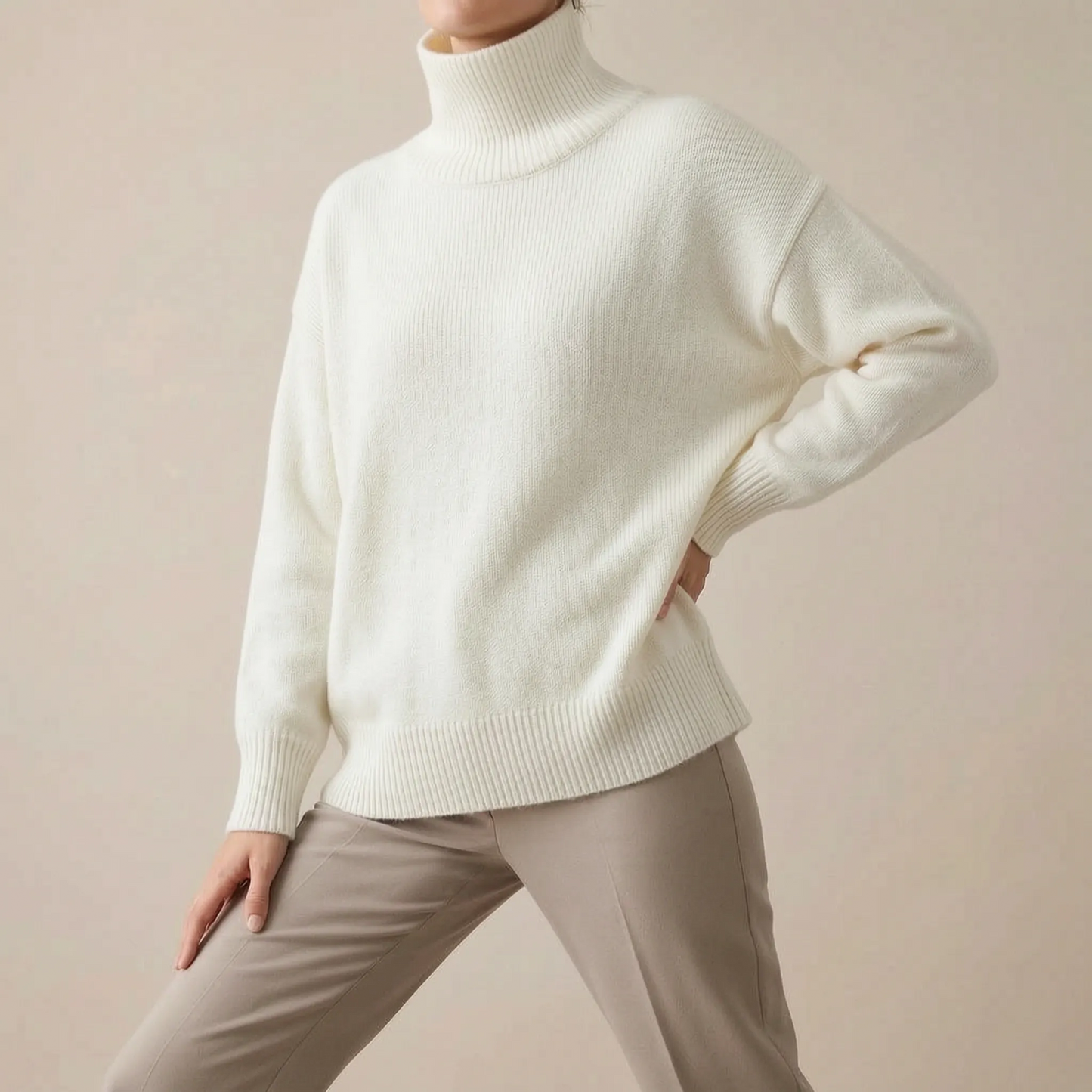 SnugStyle | Weiter Damen Rollkragenpullover