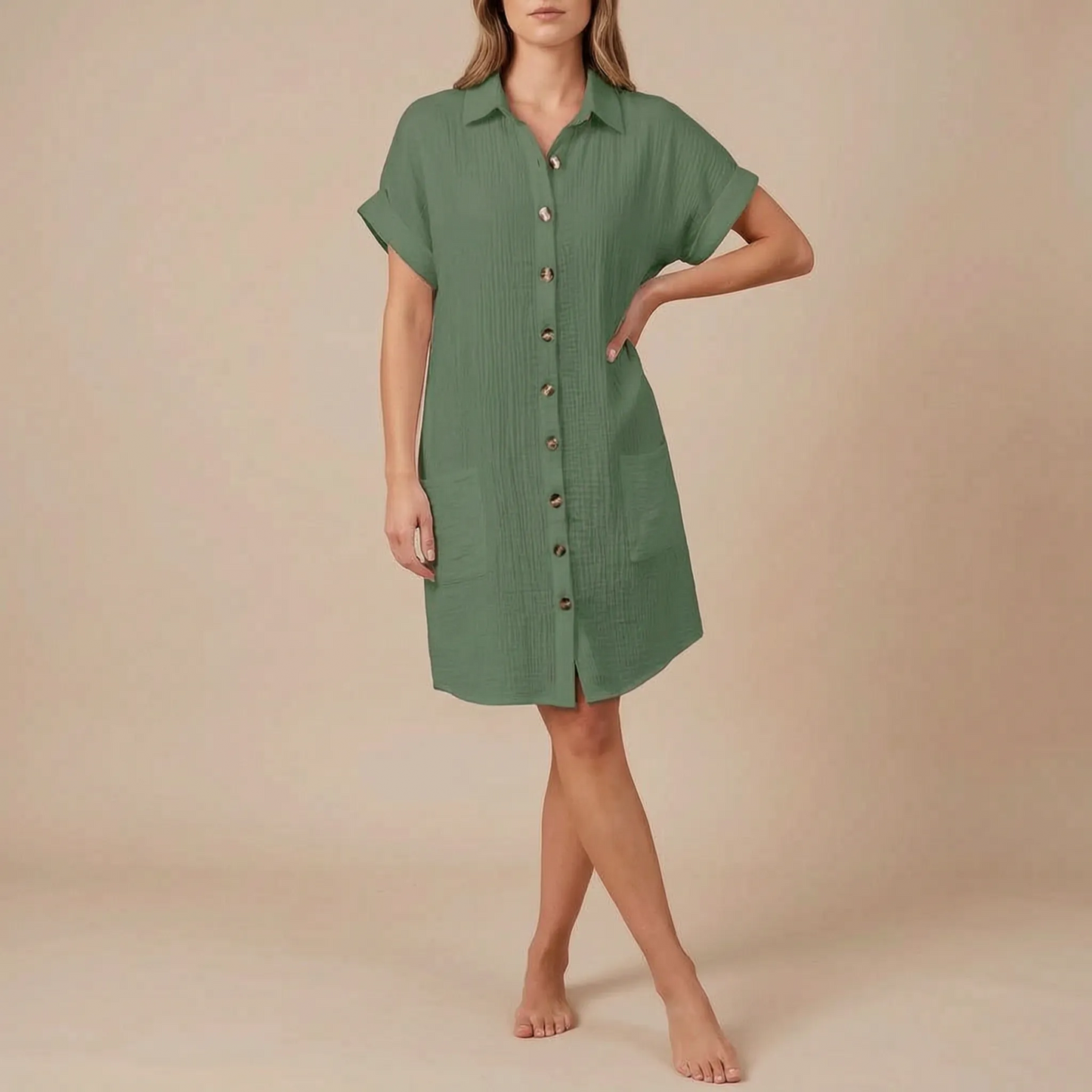 Solaria | Kurzes Hemdblusenkleid