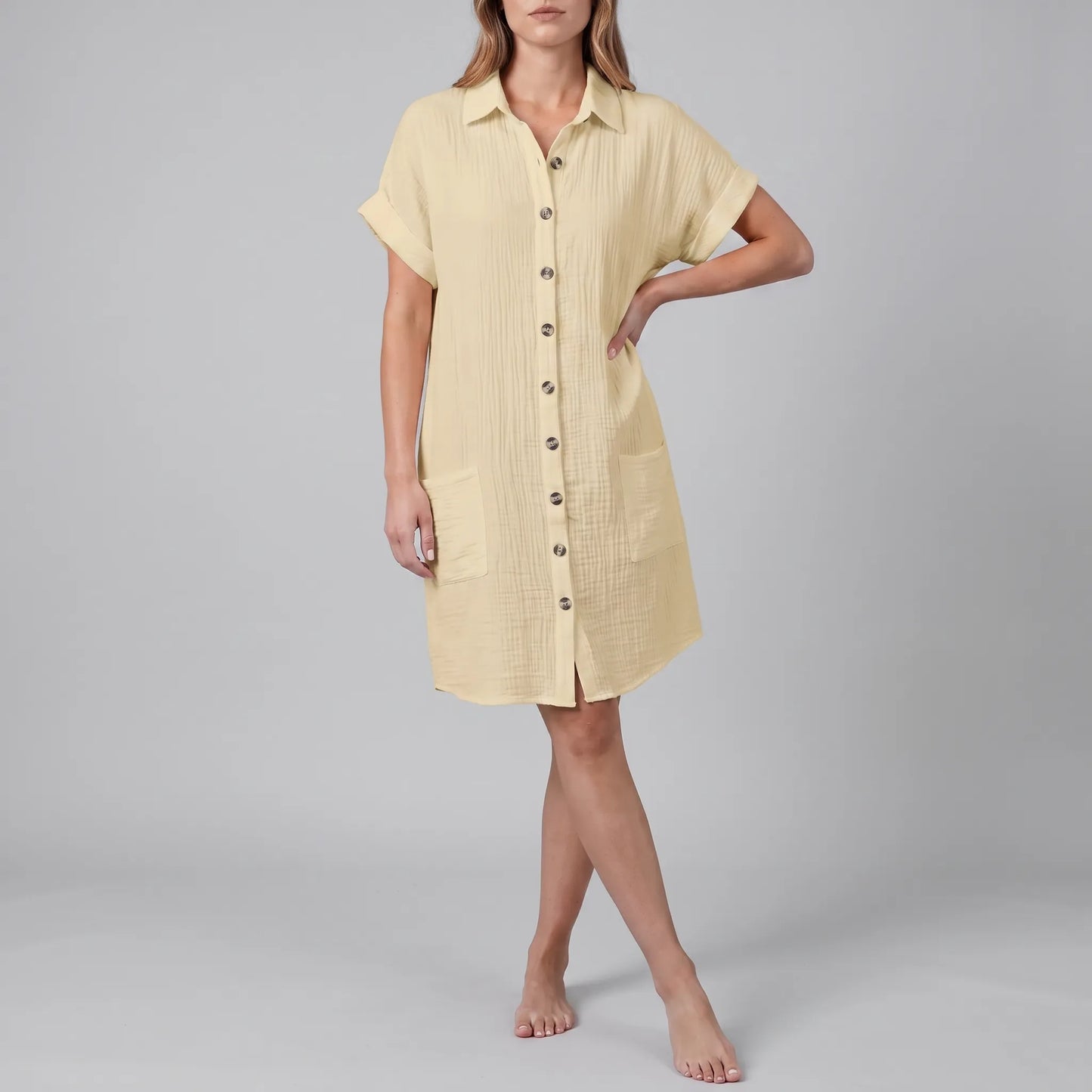 Solaria | Kurzes Hemdblusenkleid