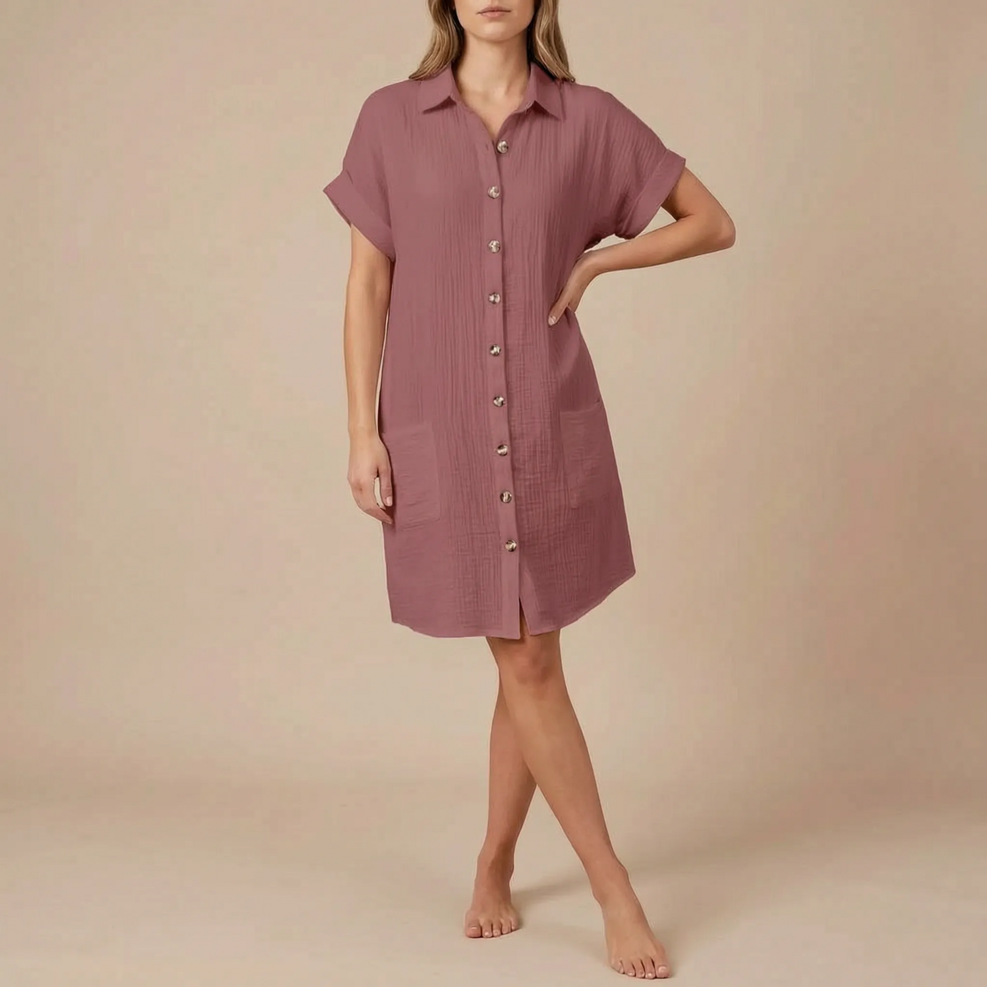 Solaria | Kurzes Hemdblusenkleid