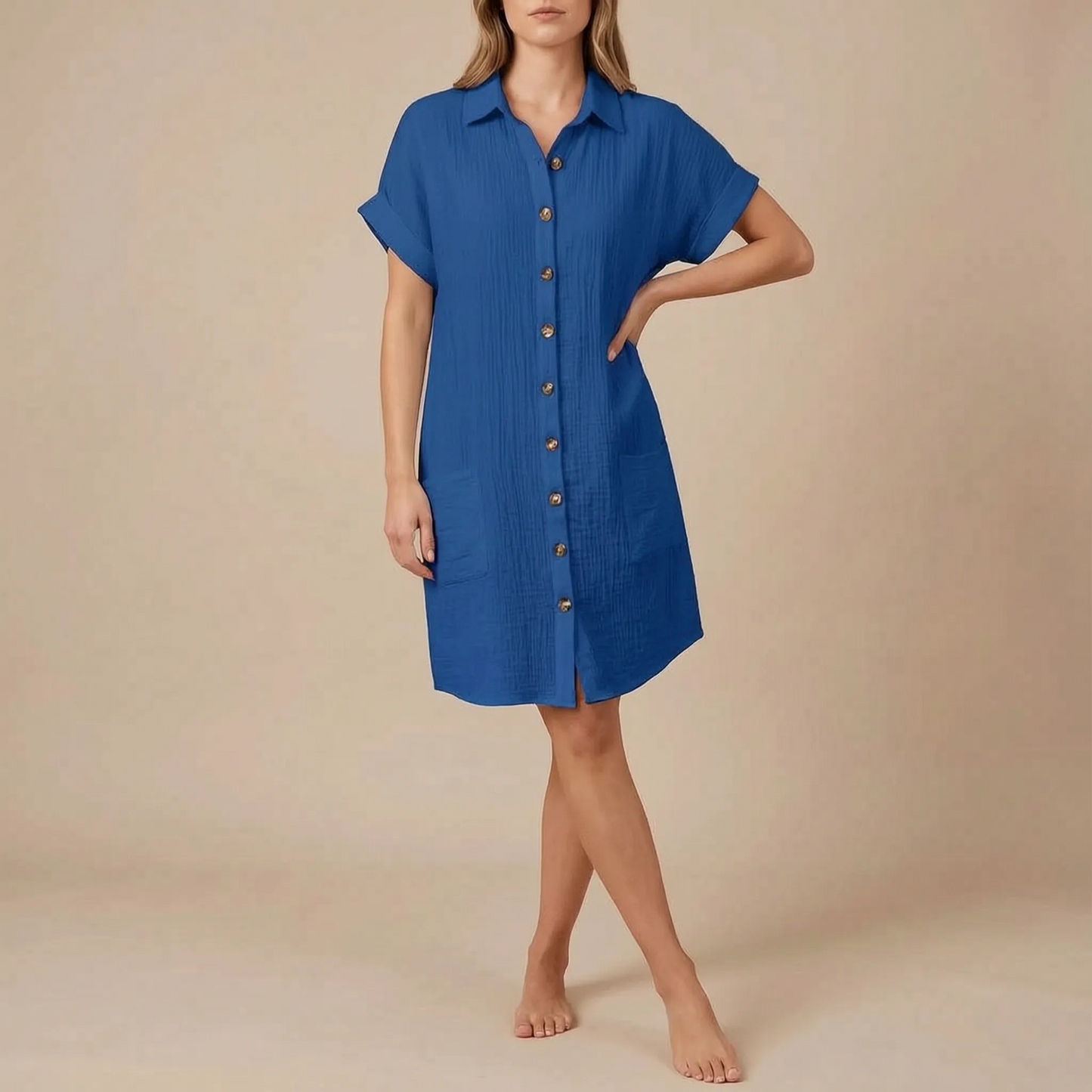Solaria | Kurzes Hemdblusenkleid