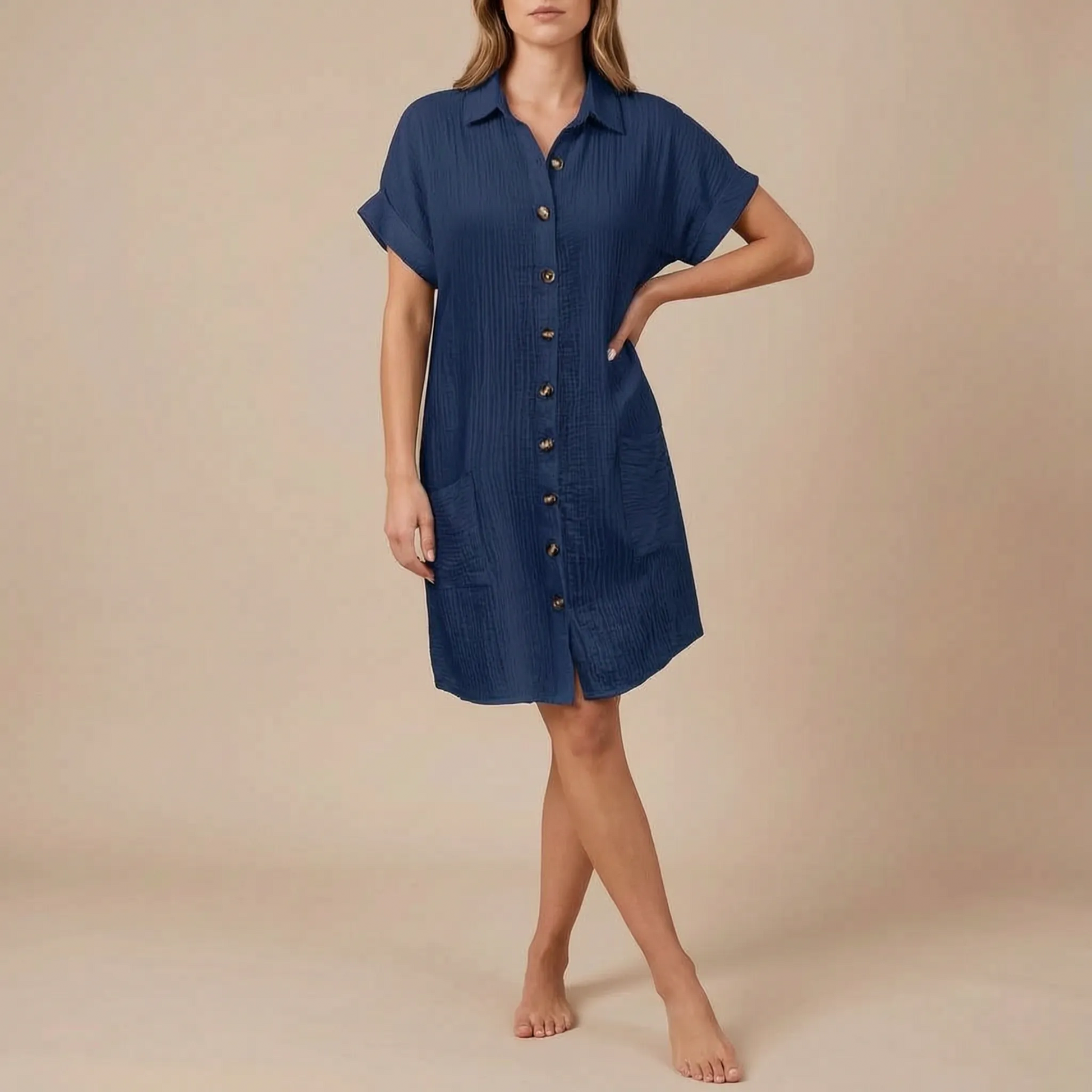 Solaria | Kurzes Hemdblusenkleid