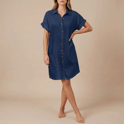 Solaria | Kurzes Hemdblusenkleid