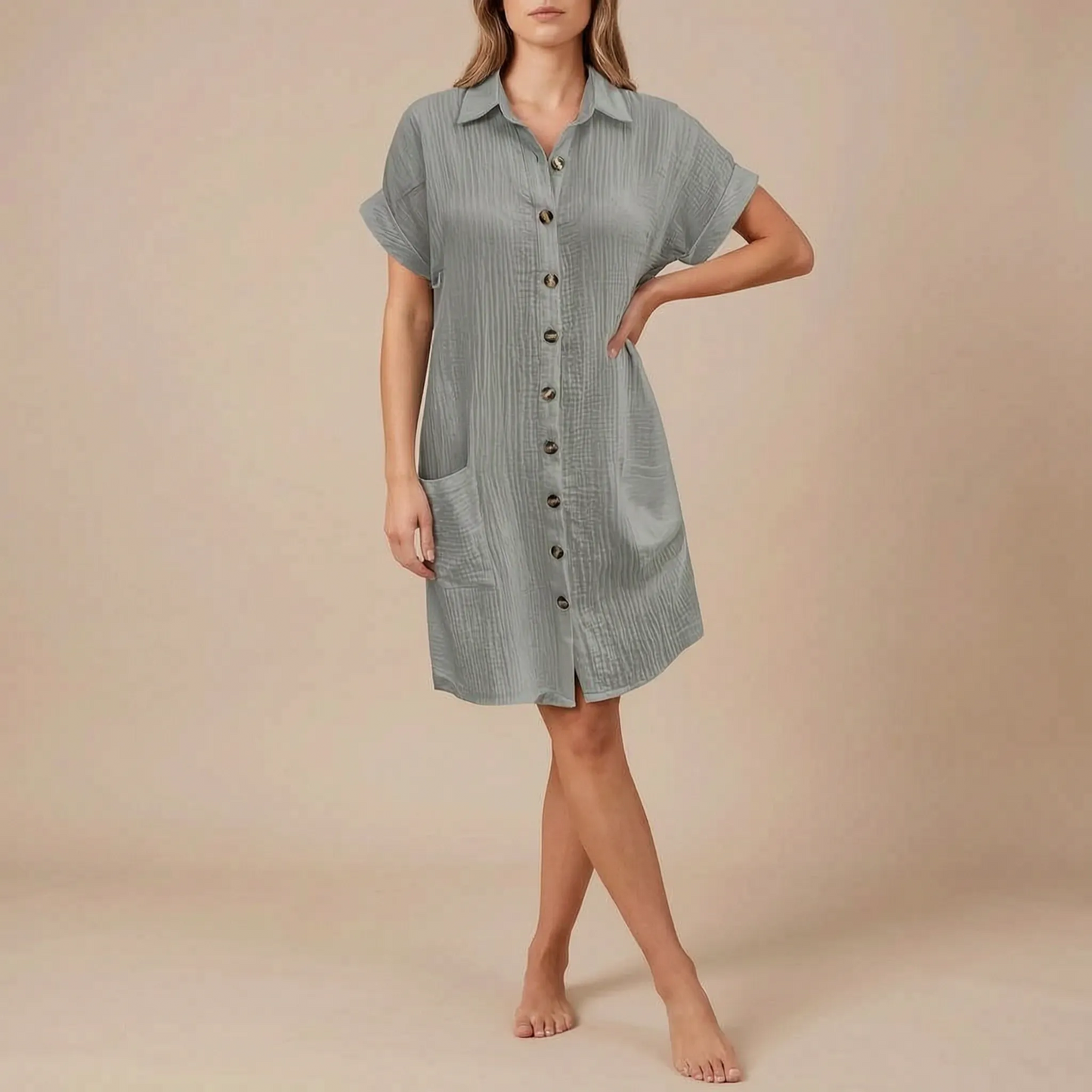 Solaria | Kurzes Hemdblusenkleid