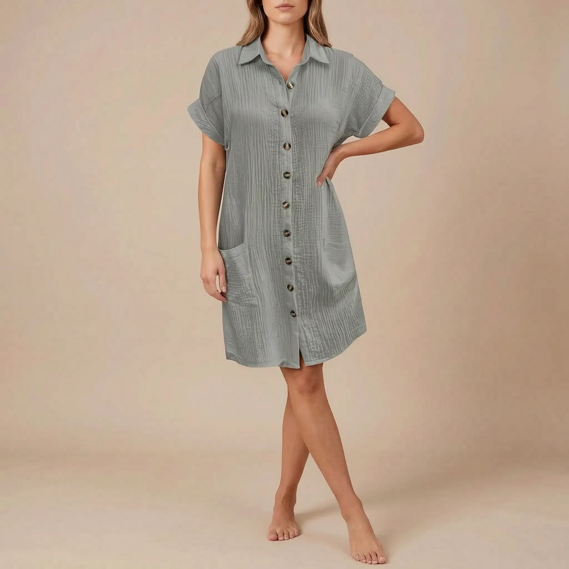 Solaria | Kurzes Hemdblusenkleid