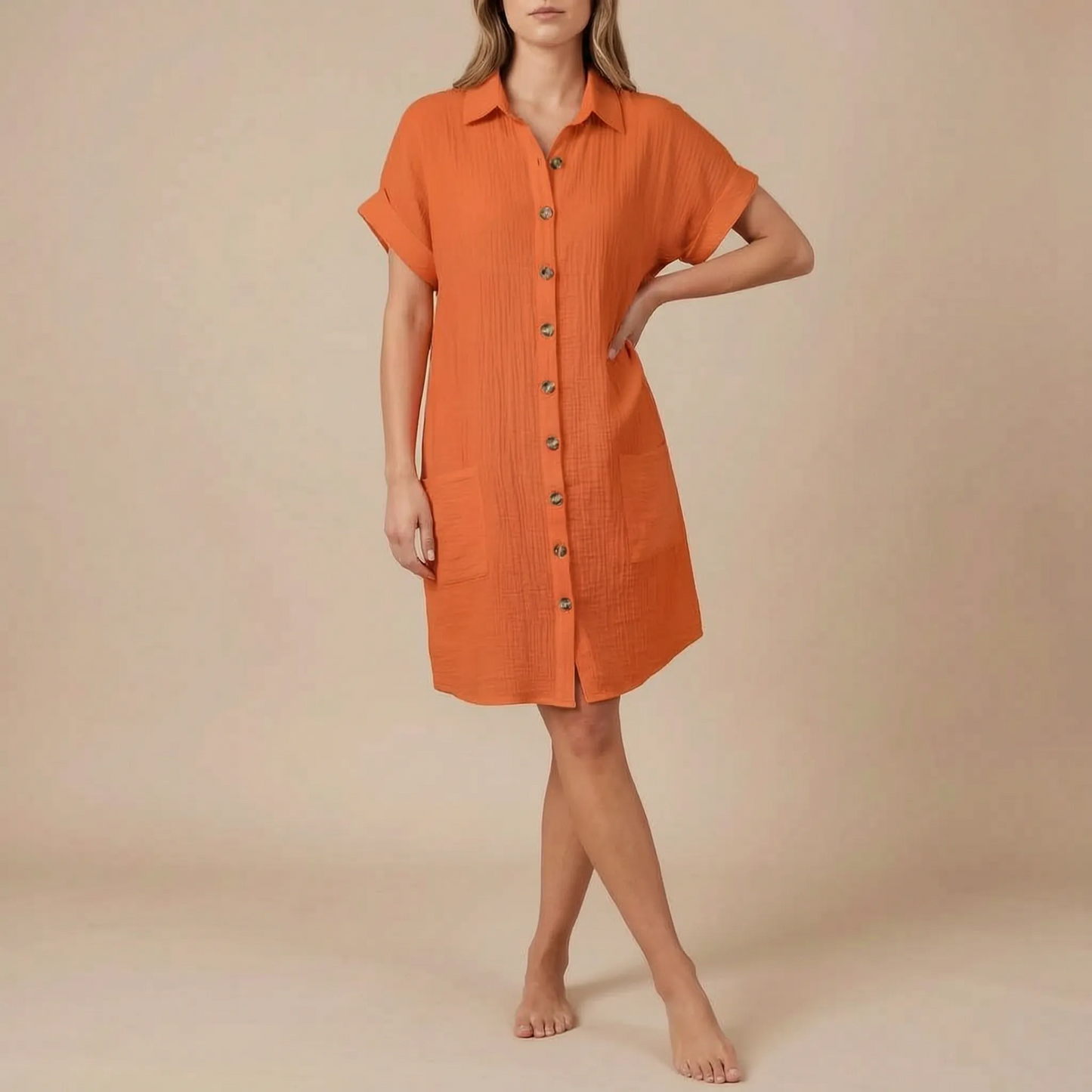 Solaria | Kurzes Hemdblusenkleid