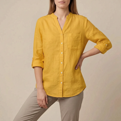 Solaris | Minimalistische Damenbluse Mit Lockerer Passform