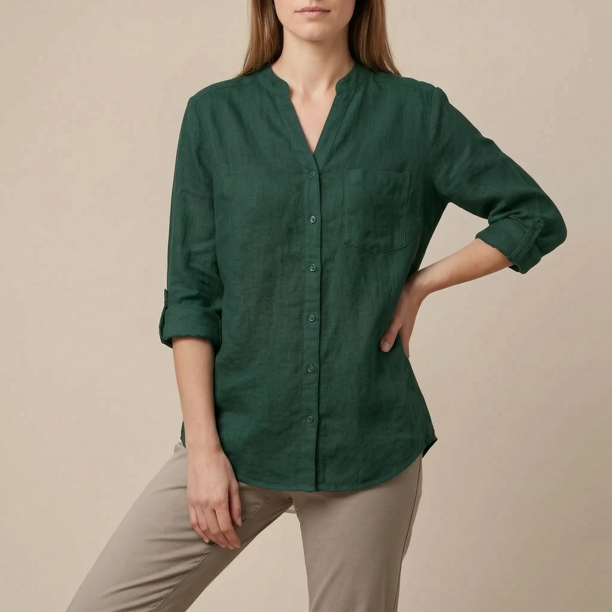 Solaris | Minimalistische Damenbluse Mit Lockerer Passform