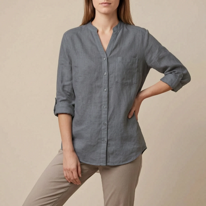 Solaris | Minimalistische Damenbluse Mit Lockerer Passform