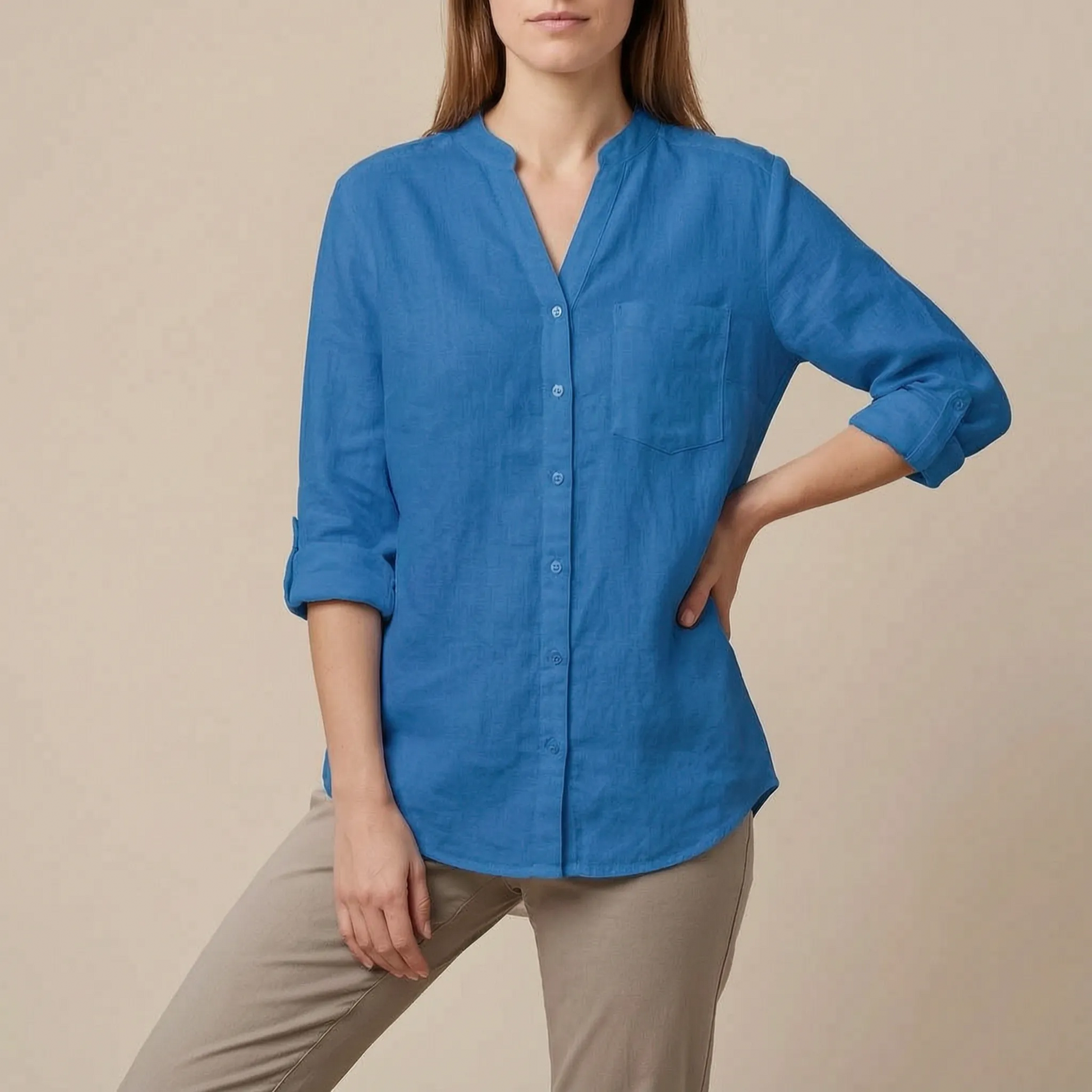Solaris | Minimalistische Damenbluse Mit Lockerer Passform