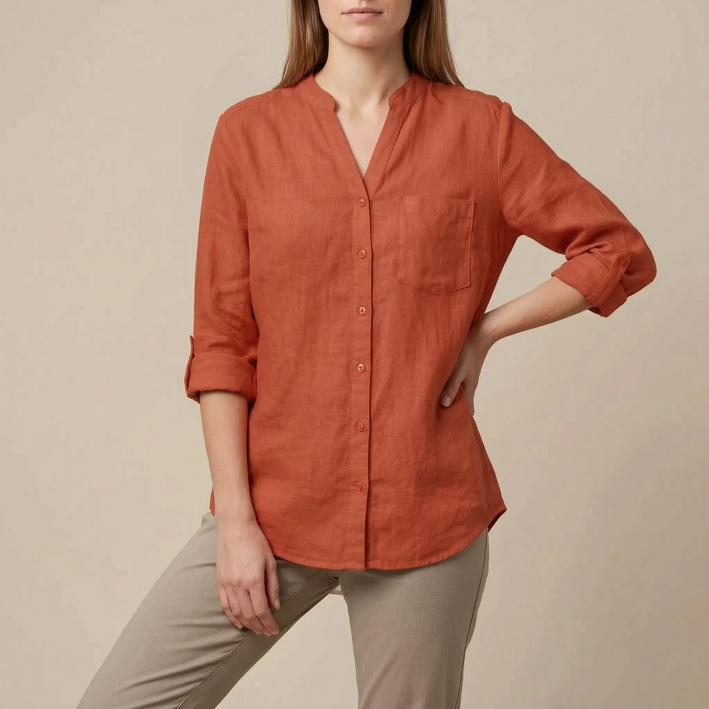 Solaris | Minimalistische Damenbluse Mit Lockerer Passform