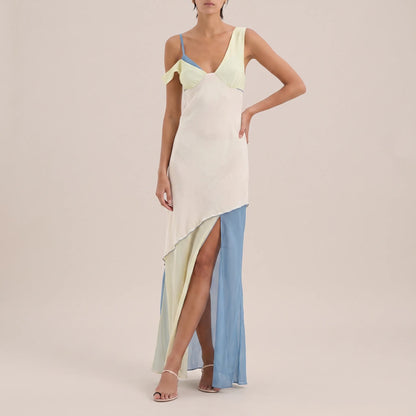 Solenis | Elegantes Maxikleid Mit Asymmetrischem Ausschnitt
