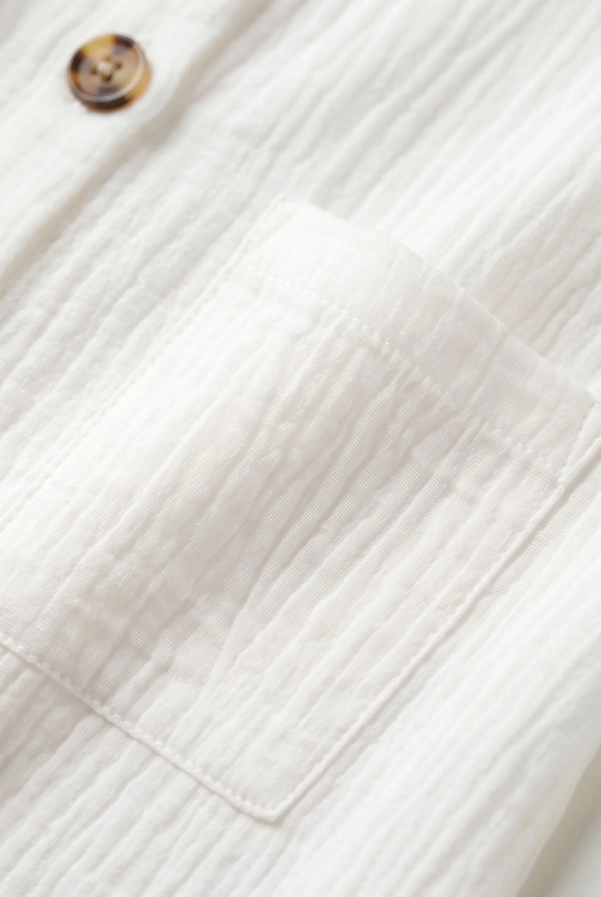 Solora | Kurzärmeliges Strukturiertes Hemdblusenkleid