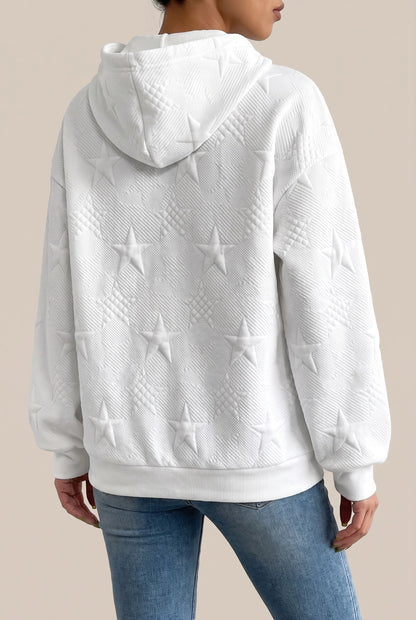 StarCloud | Geprägter Kapuzenpullover Mit Sternmuster
