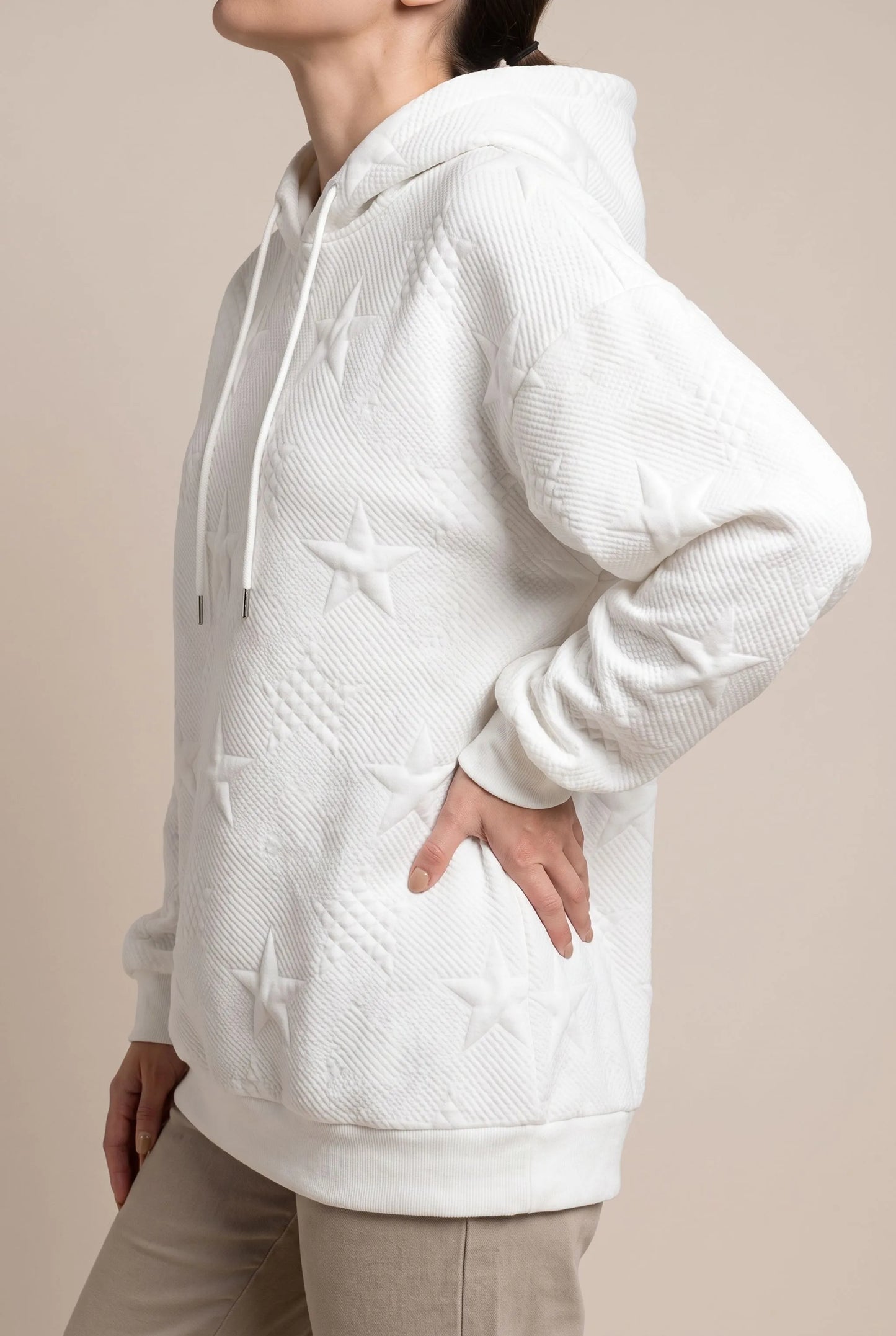 StarCloud | Geprägter Kapuzenpullover Mit Sternmuster