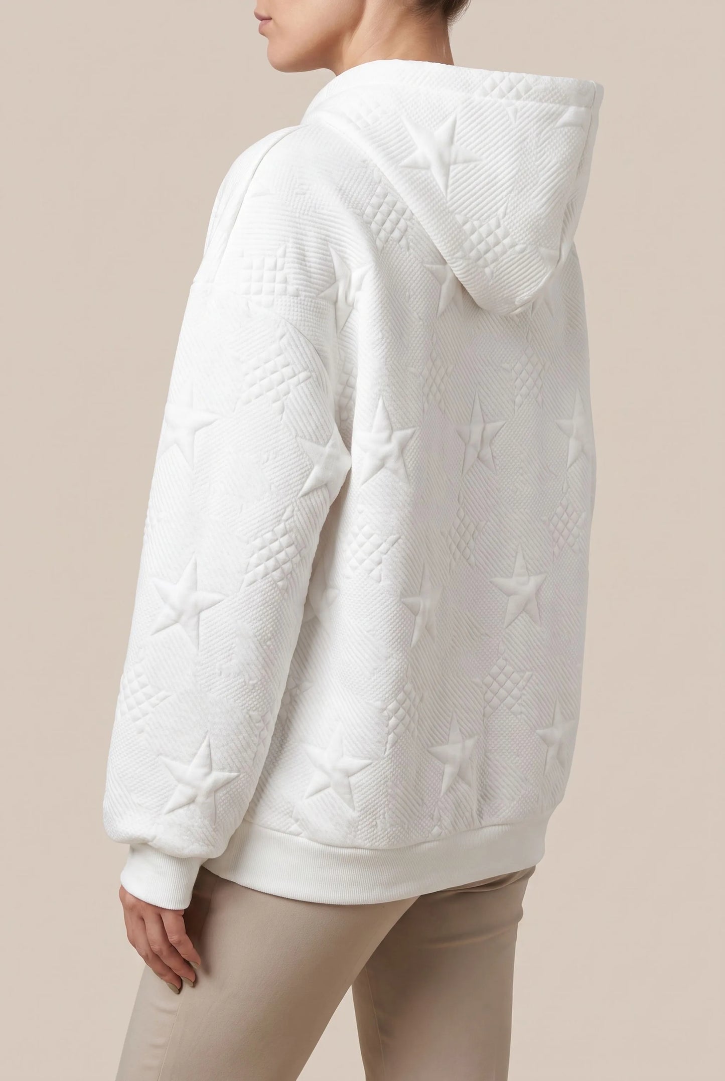 StarCloud | Geprägter Kapuzenpullover Mit Sternmuster