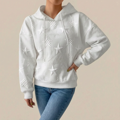 StarCloud | Geprägter Kapuzenpullover Mit Sternmuster