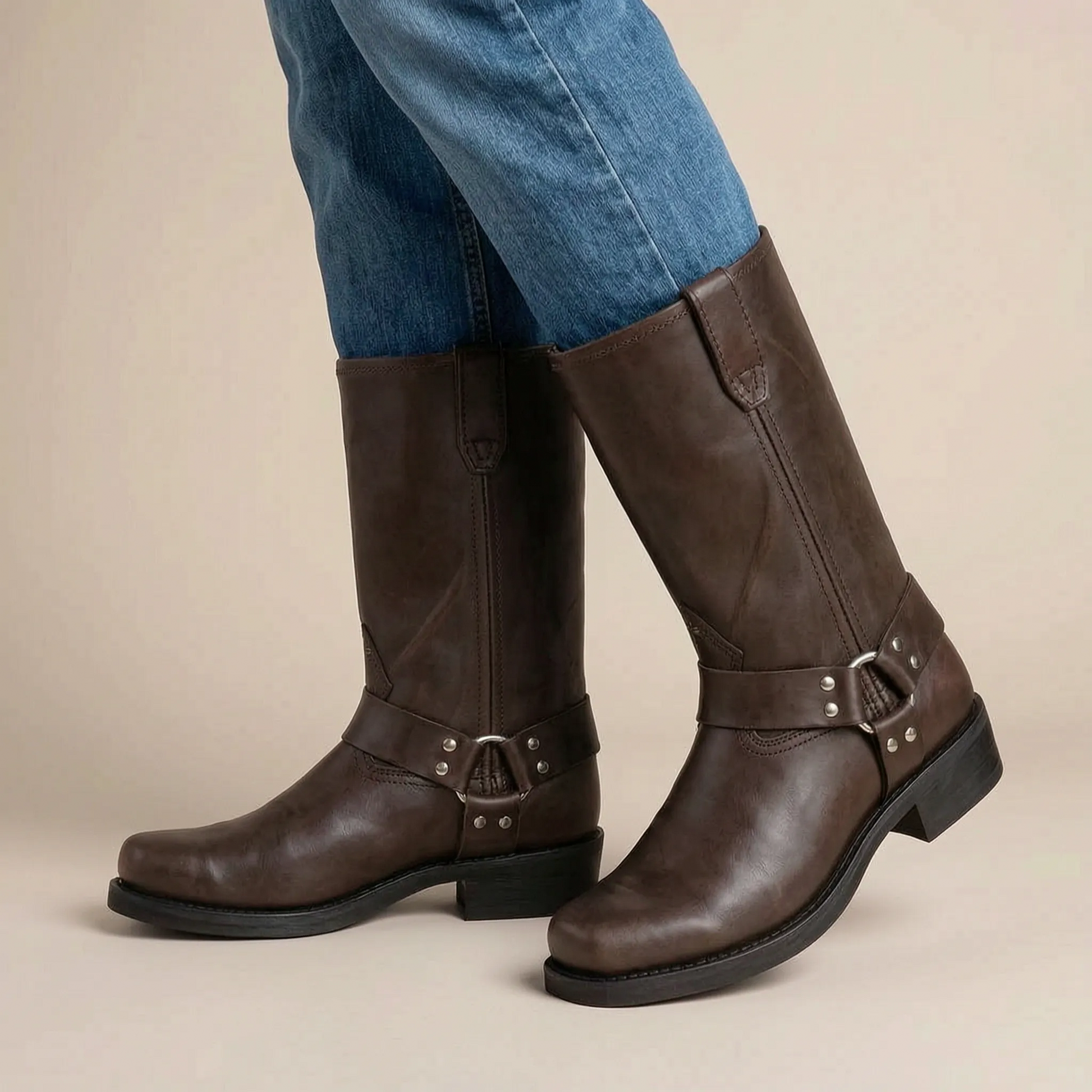 SteppeRider | Klassische Halbhohe Cowboystiefel
