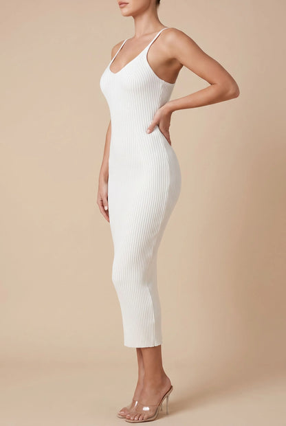 SummerRib | Langes Geripptes Sommerstrickkleid