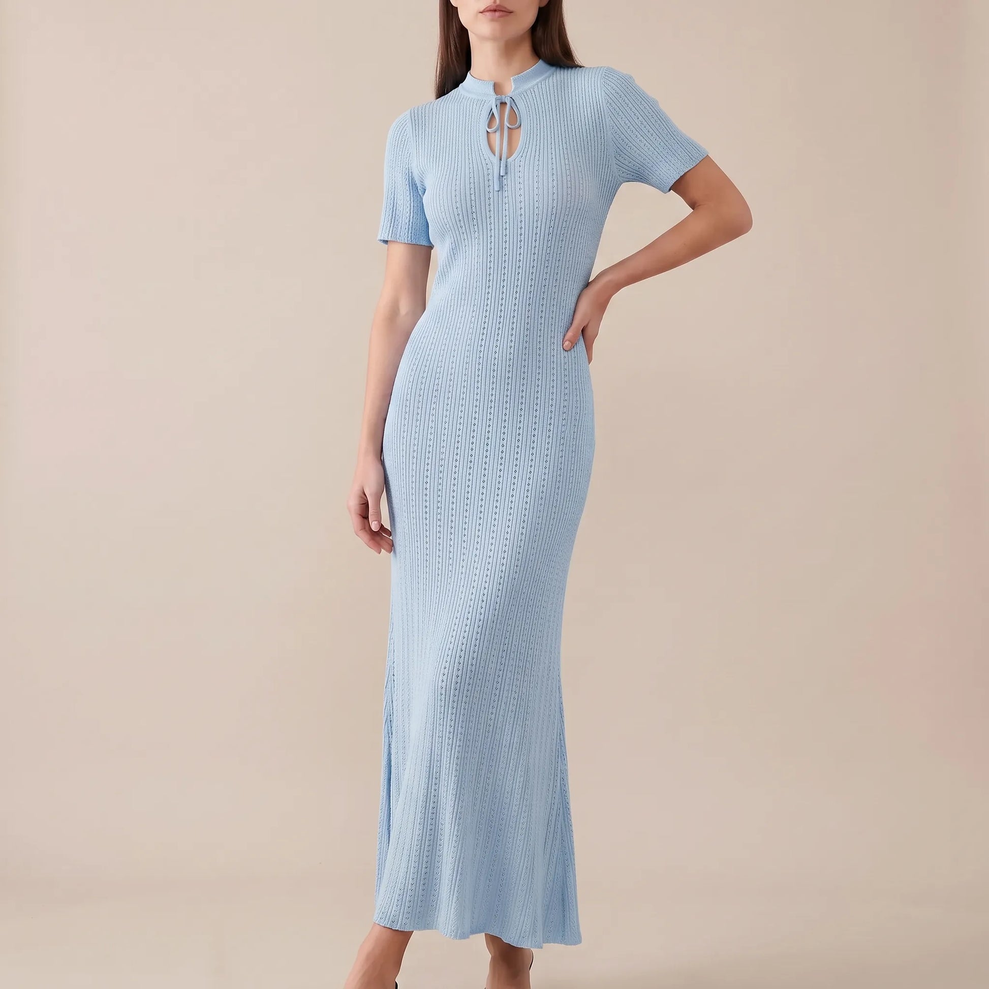 Summery | Elegantes Langes Strickkleid