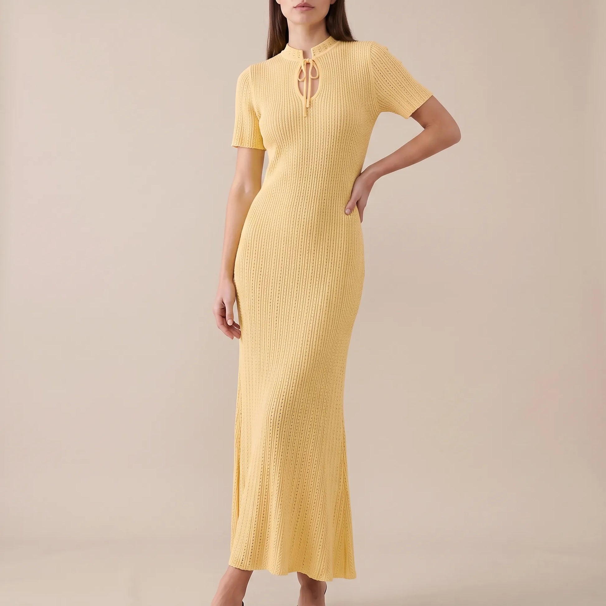 Summery | Elegantes Langes Strickkleid