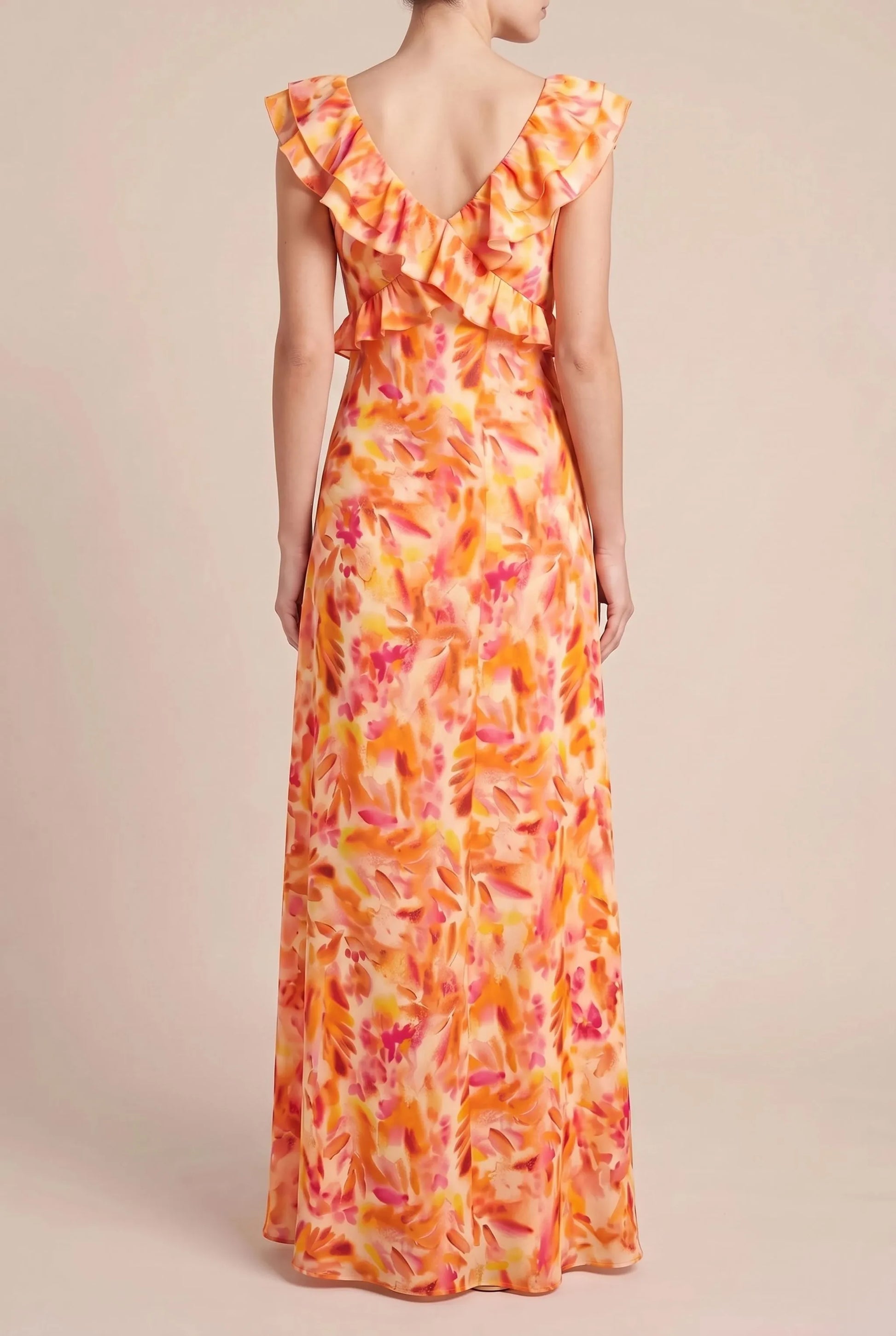 Sunflora | Langes Sommerkleid Mit Floralem Muster