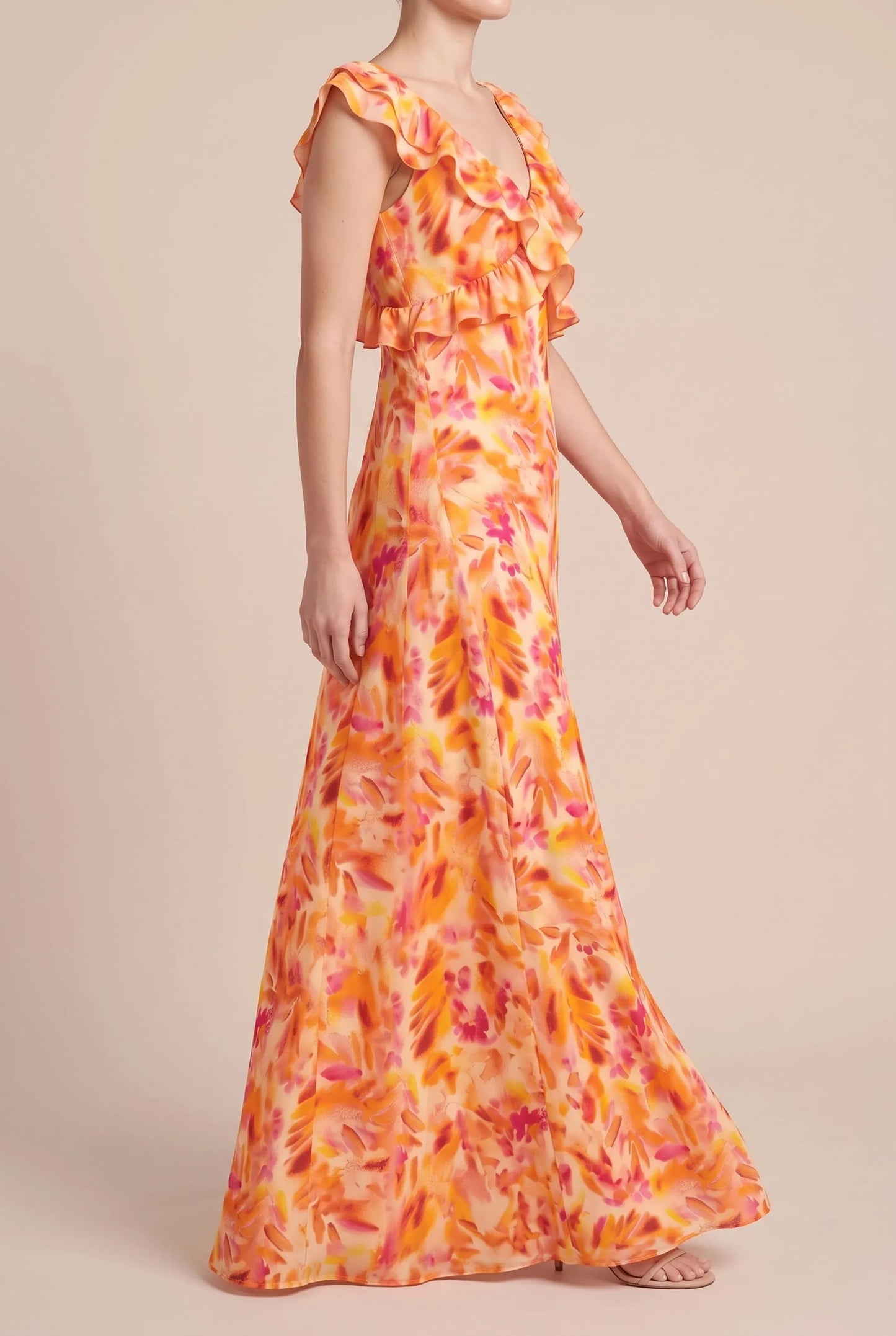 Sunflora | Langes Sommerkleid Mit Floralem Muster