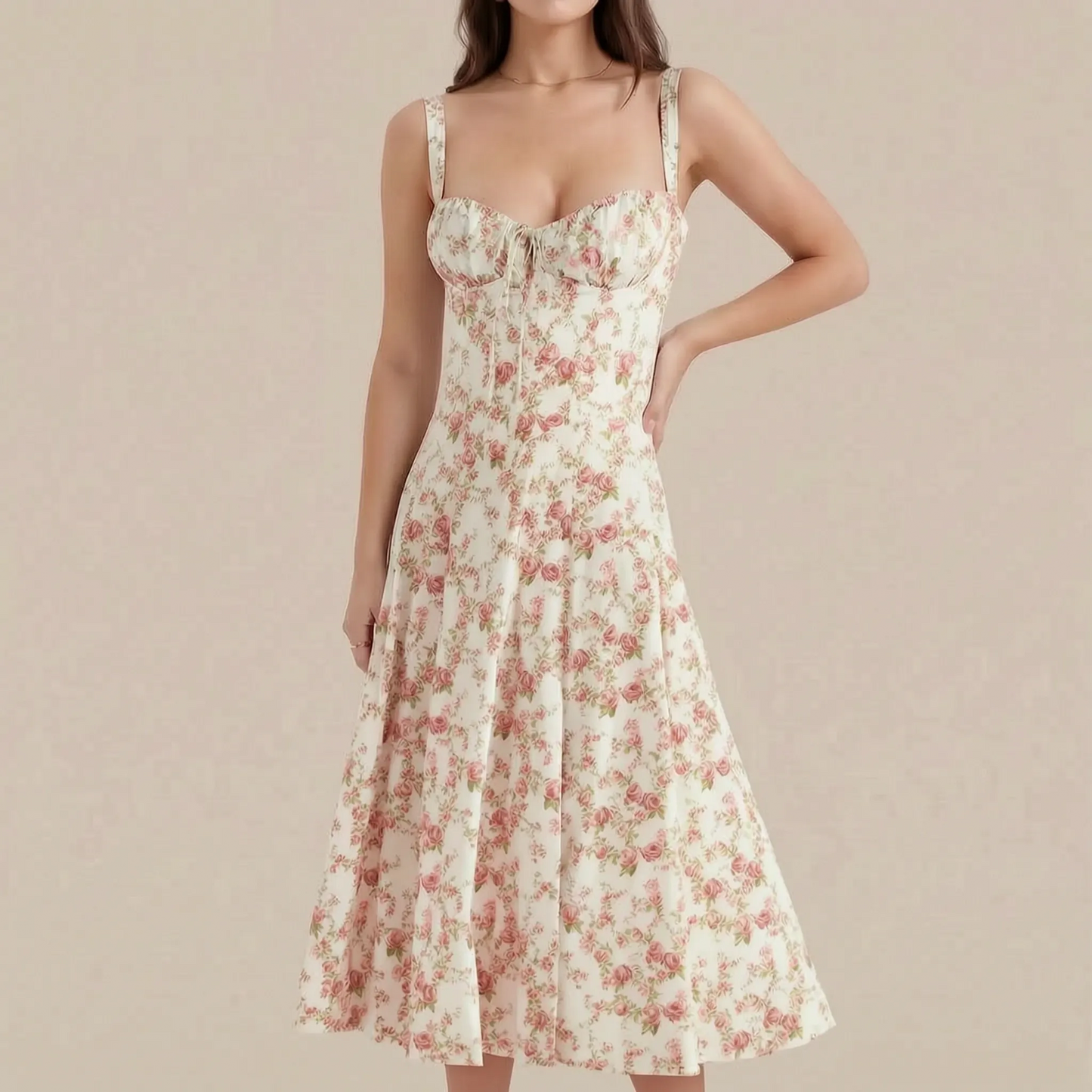 Sunvail | Sommerliches Trägerkleid Mit Blumenmuster
