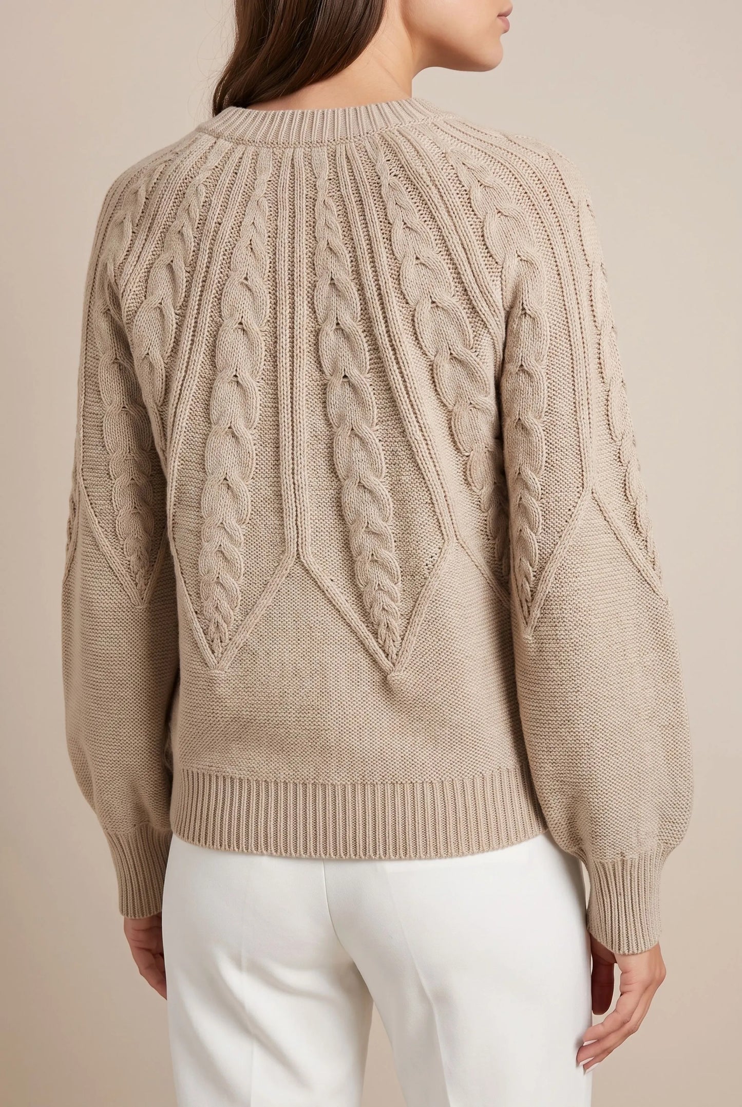 Sweaterly | Eleganter Damenpullover Mit Zopfmuster