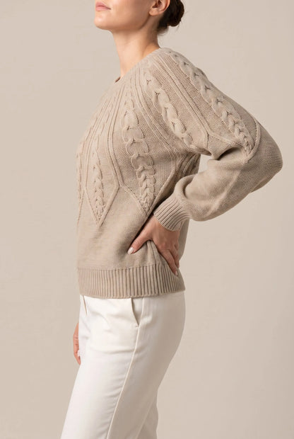 Sweaterly | Eleganter Damenpullover Mit Zopfmuster