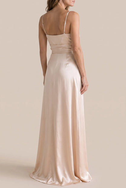 Sylvane | Langes Fließendes Abendkleid Mit Beinschlitz