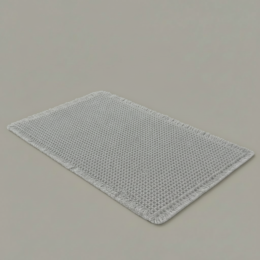 Tappetino da Bagno Antiscivolo con Nappe | Tappetino Waffle