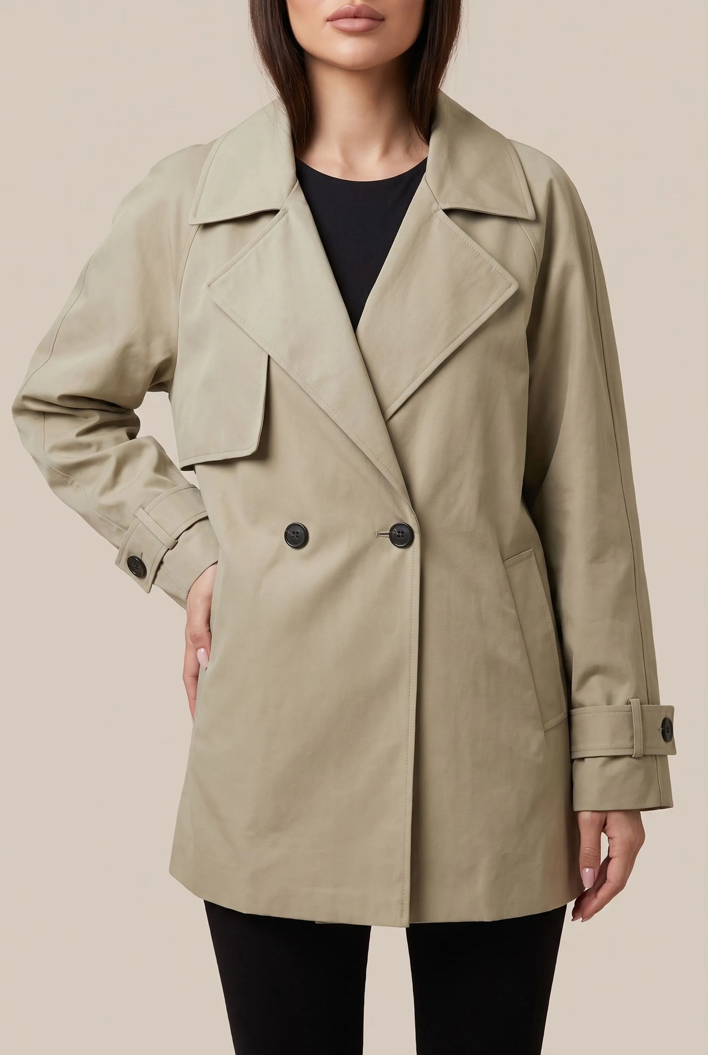 Trenova | Kurzer Taillierter Damen Trenchcoat