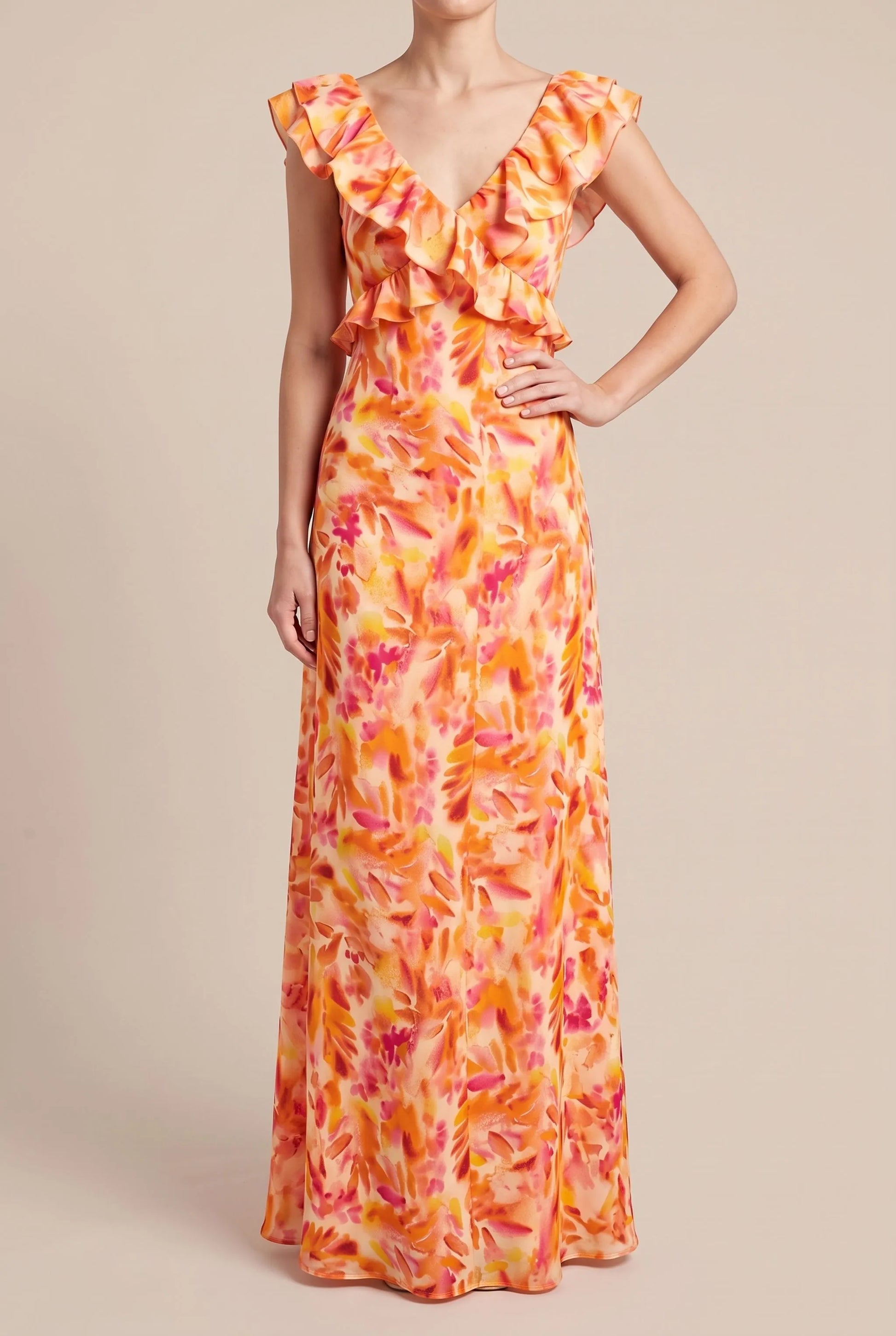 Tropina | Langes Sommerkleid Mit Floralem Muster