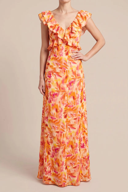 Tropina | Langes Sommerkleid Mit Floralem Muster